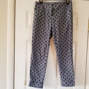 Polka dot cropped pants